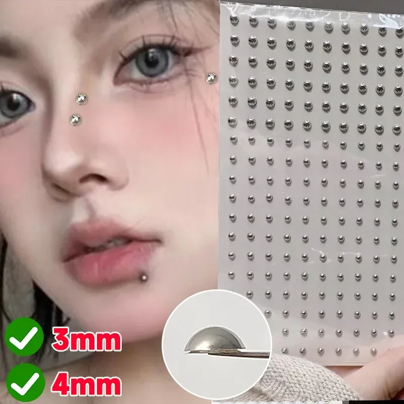 Fashion Fake Lip Nail Eyebrow Nose Ring No Piercing Lip Nails Sticker Selfadhesive Waterproof Reusable Body Belly Button Jewelry - Image 8