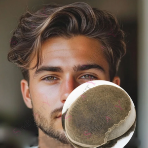 Undetectable Blonde Brown #20 Durable 100% HumanHair Men Toupee Q6 Swiss Lace&PU Base Men’s Capillary Prosthesi Natural Hairline