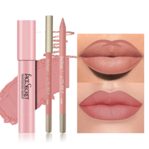 Matte Lipliner&Lipstick Set,Waterproof, Long Lasting Lip Makeup, Soft Matte Color Rendering,Women’s Makeup Cosmetics