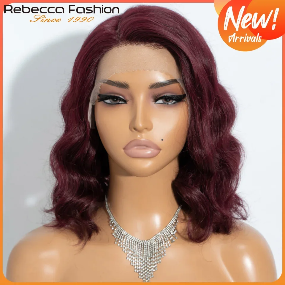 Blonde Hair Bob Wig Human Hair Real Loose Body Wave Part Lace Frontal Wig Ombre Highlight Short Bob Wigs Human Hair Pre Plucked - Image 8