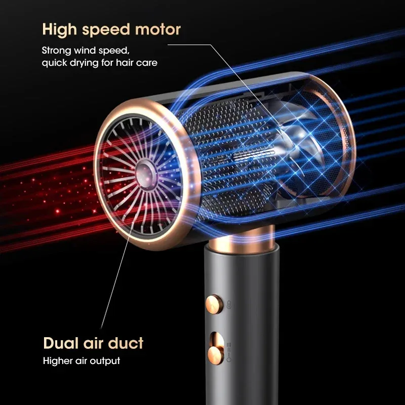 Hair Dryer High-Speed Electric Turbine Airflow, Low Noise, Constant Temperature And Quick Drying, Suitable For Home Salons - Image 5