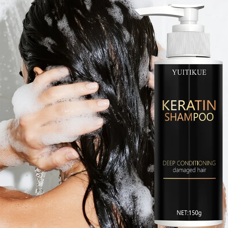 Keratin Deep Repair Shampoo, gentle formula suitable for all hair types, easy at-home care for smooth, shiny, and strong roots. - Image 5