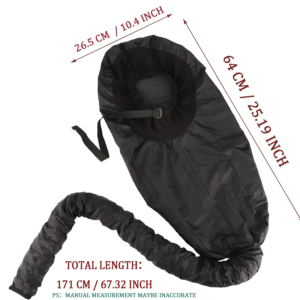 Bonnet Hooded Hair Dryer Attachment Extra Large Adjustable Deep Conditioning Cap Upgraded Drying Heat Cap with Elastic Strap