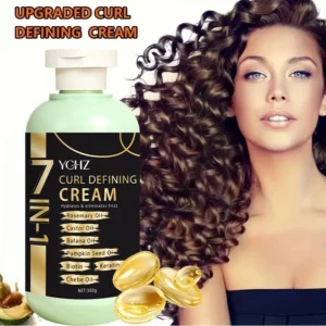 Curly Hair Care Cream, Deeply Moisturizing and Long-Lasting, Suitable for Wavy and Curly Hair, Protects Permed and Curled Hair, Enhances Cream, Suitable for All Hair Types