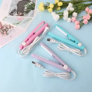 1PC New Curling Iron Mini Hair Iron Pink Corrugated Plate Electric Curling Iron Hair Art Styling Tools