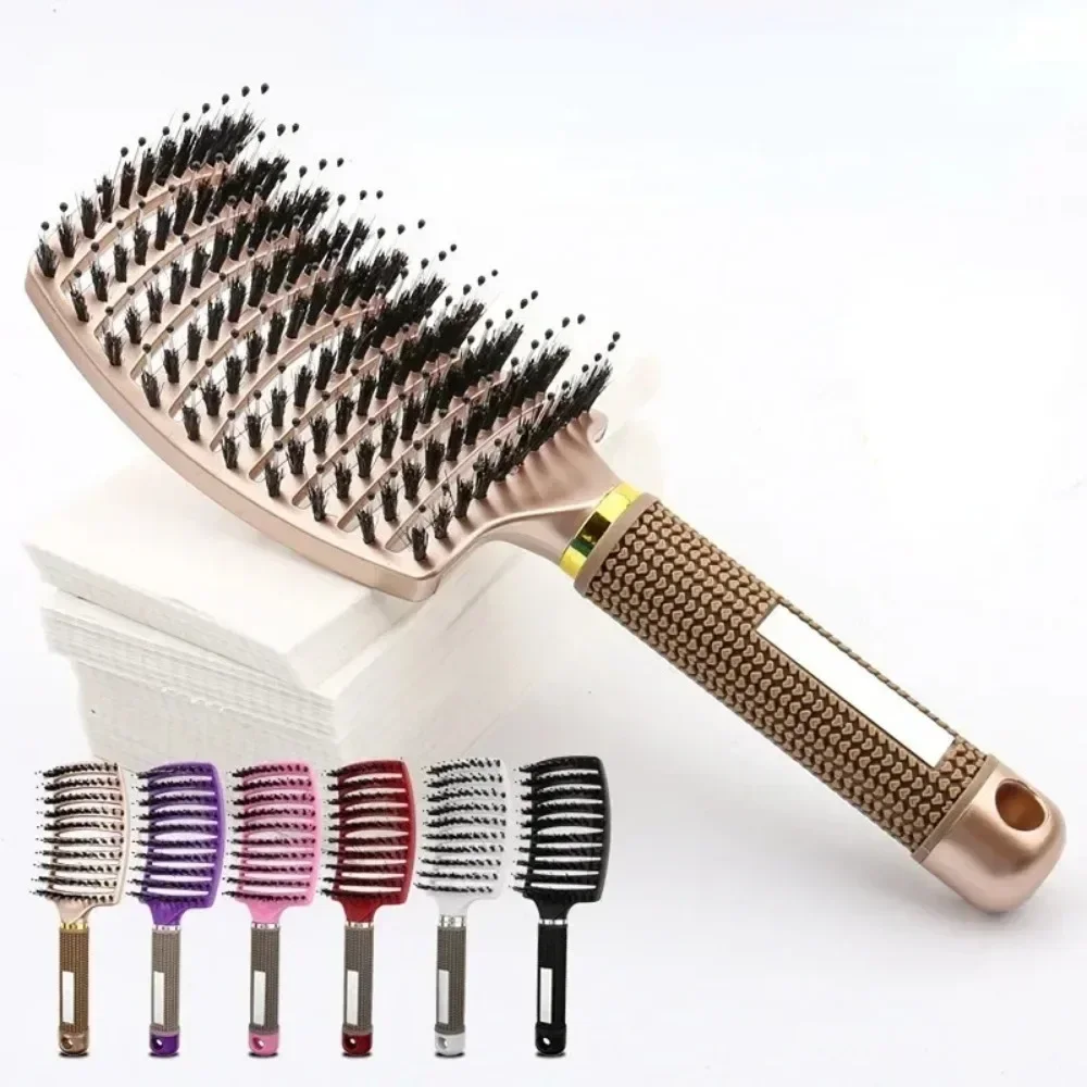 Hair Brush Scalp Massage Combs Hair brush Bristle Nylon Wet Curly Detangle Hair Brush for Salon Hairdressing Styling Tools - Image 3