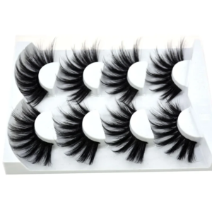 4 pairs of natural mink eyelashes 25mm eyelashes handmade eyelashes extended false eyelashes