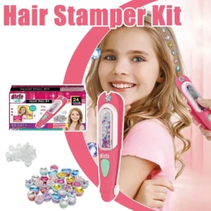 Hair Gem Stamper Kit Blingling Hair Jewels Decoration Machine Jewelry Beading DIY Hair Styling Tool Girls Toys Play Headwear