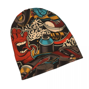 Bonnet Hats Men Women’s Thin Hat Urban Pattern Pop Autumn Spring Warm Cap Hip Hop Skullies Beanies Caps