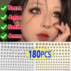 Fashion Fake Lip Nail Eyebrow Nose Ring No Piercing Lip Nails Sticker Selfadhesive Waterproof Reusable Body Belly Button Jewelry