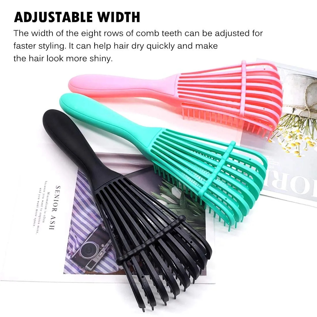 Hair Brush for Women's Afro America/African Hair Textured 3a to 4c Kinky Wavy/Curly/Coily/Wet/Dry/Oil/Thick/Long Hair - Image 3