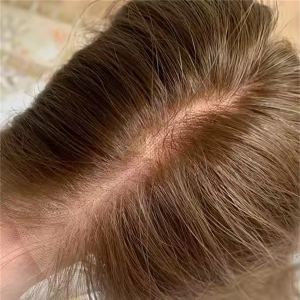 Premium 10% Human Hair Blend Luxury HD Lace Wig Dark Blonde Balayage Synthetic Invisible Lace Front Wig for Women with Hair Loss