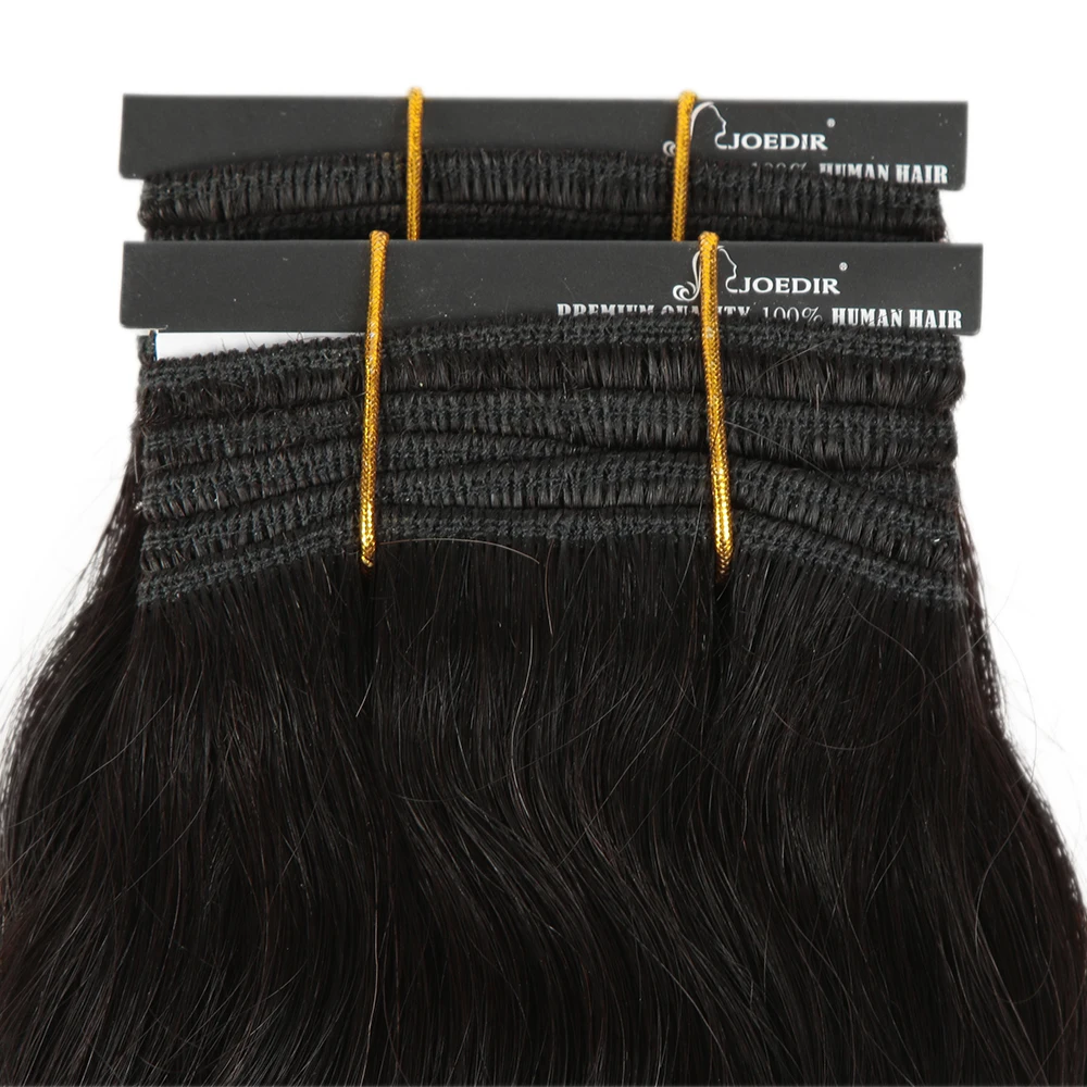 Sleek Human Hair Bundles For Women 100% Unprocessed Human Hair Wavy Doule Drawn Bundles Weave Extensions Singles Bundles - Image 2