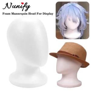 Wig Heads Stand Foam Head To Make Wig 1Pcs Display Styling Head With Mounting Holes White Faceless Styrofoam Head For Wigs