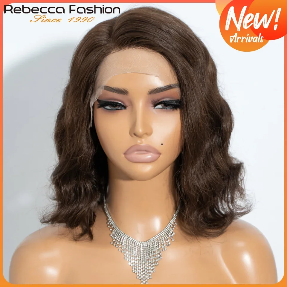 Blonde Hair Bob Wig Human Hair Real Loose Body Wave Part Lace Frontal Wig Ombre Highlight Short Bob Wigs Human Hair Pre Plucked - Image 7