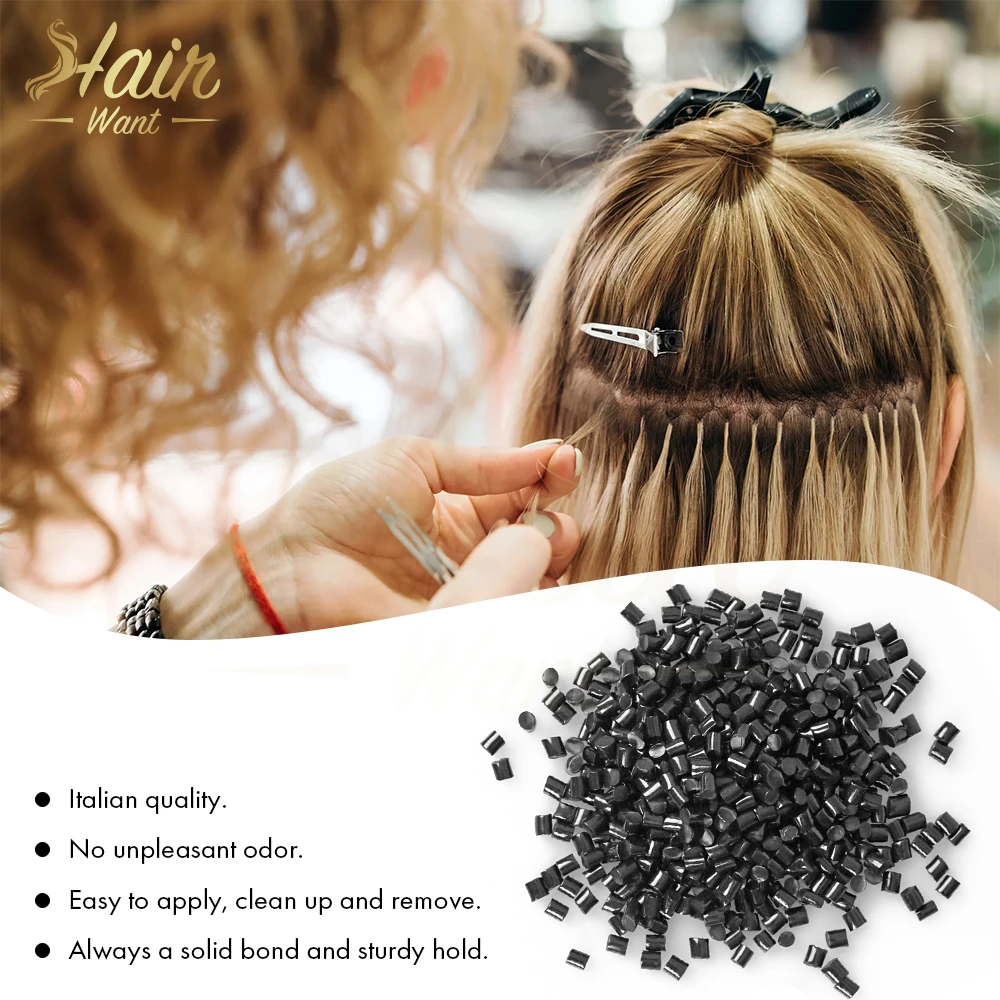 Hair Want Italian Keratin Glue Grain Hair Extension Fusion Keratin Glue Beads For I tip Hair Extension Granule Beads Making Tool - Image 5