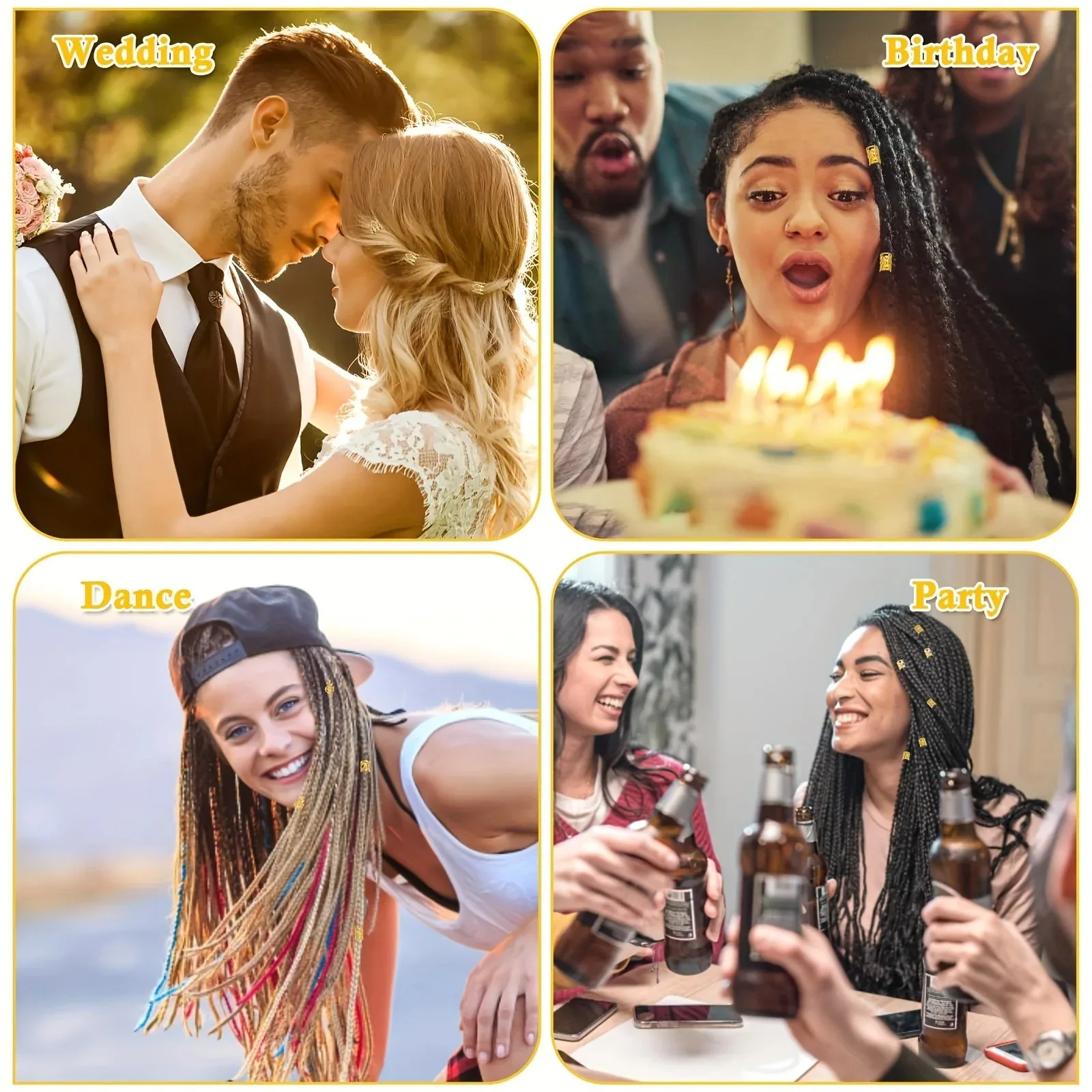 230pcs Hair Accessories DIY Copper Iron Dreads Decorations Metal Hairpins for Hair Styling Handmade Jewelry Making - Image 6