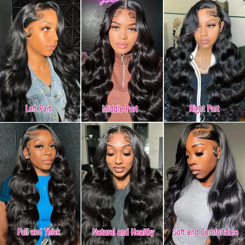 40 Inch Body Wave Human Hair Wigs 13x6 Transparent Human Hair 13x4 Hd Lace Frontal Wig 100% Human Hair Pre Pluck Lace Front Wig - Image 5