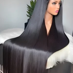 13×4 Bone Straight Human Hair Wigs 13×6 Hd Lace Frontal 40 Inch Straight Transparent Lace 220 Density Human Hair Wig For Women