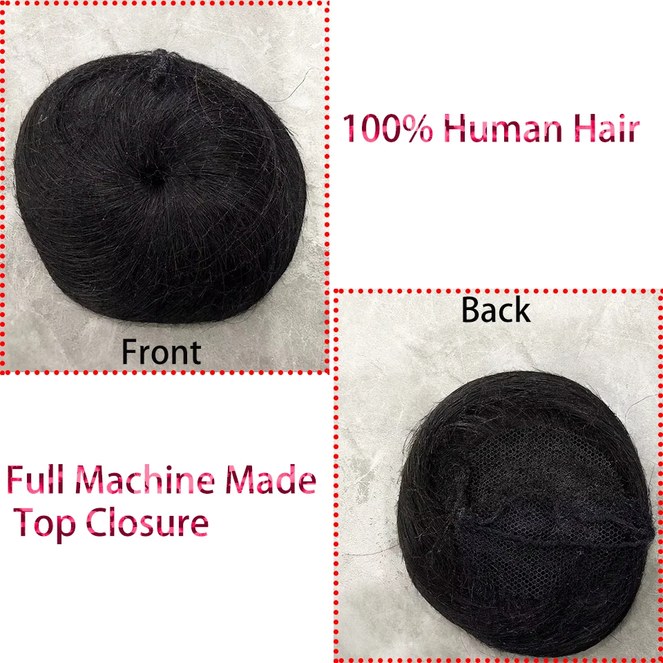 28PCS Brazilian Short Human Hair Extensions #1B One Pack For A Full Head 100% Human Hair Bundles With Free Closure Straight - Image 3