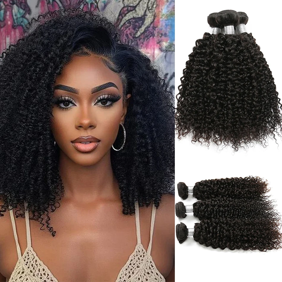 12A Burmese Curly Hair Afro Kinky Curly 3 Bundles 100% Human Hair Extensions P1B/30 99J 4C Highlight Ombre Curly Weave Bundles - Image 5