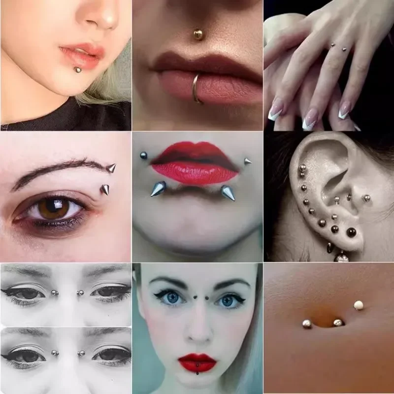 Fashion Fake Lip Nail Eyebrow Nose Ring No Piercing Lip Nails Sticker Selfadhesive Waterproof Reusable Body Belly Button Jewelry - Image 5