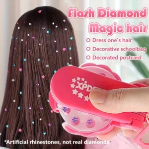 Hair Jewels Stamper DIY Set, Bring a makeup mirror, With a loop ring, Radiance Collection With Glam Styling Tool Load Click Glit