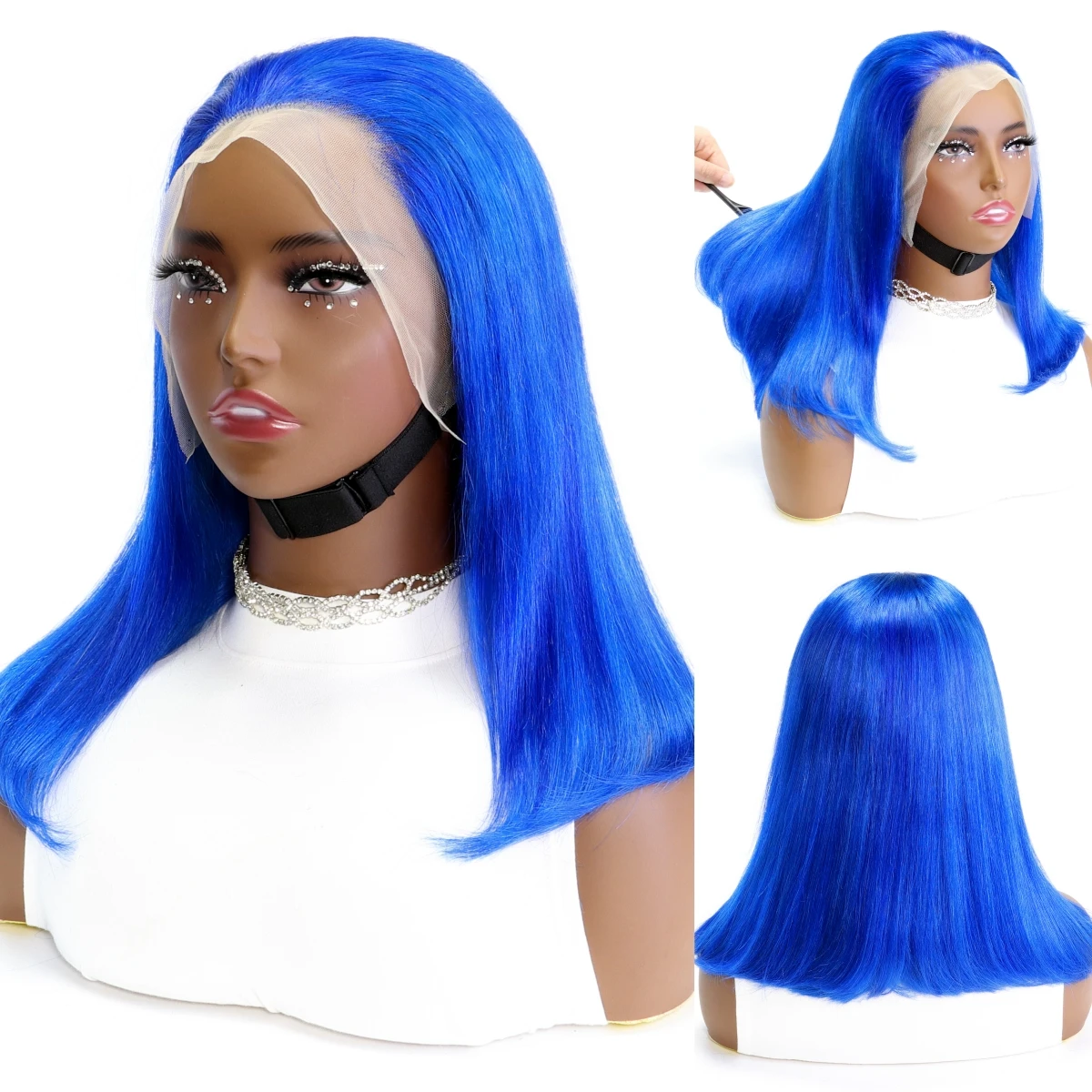 Human Hair Wig Grey Bob Wigs 200% 13x4 HD Transparent Ginger Orange Lace Front Bob Blunt Cut Straight Colored Wigs Pre Plucked - Image 9