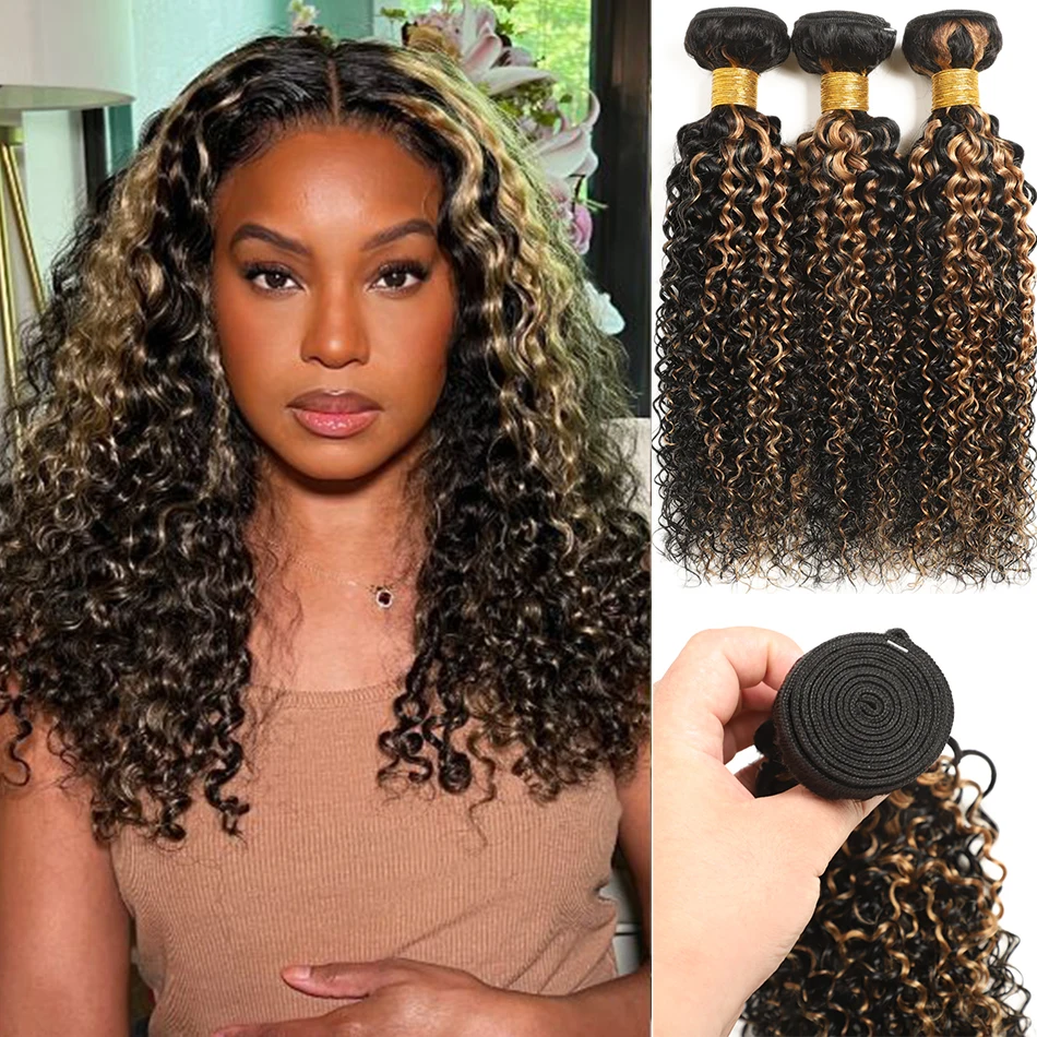 12A Burmese Curly Hair Afro Kinky Curly 3 Bundles 100% Human Hair Extensions P1B/30 99J 4C Highlight Ombre Curly Weave Bundles - Image 9