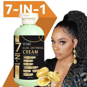 Curly Hair Care Cream, Deeply Moisturizing and Long-Lasting, Suitable for Wavy and Curly Hair, Protects Permed and Curled Hair, Enhances Cream, Suitable for All Hair Types
