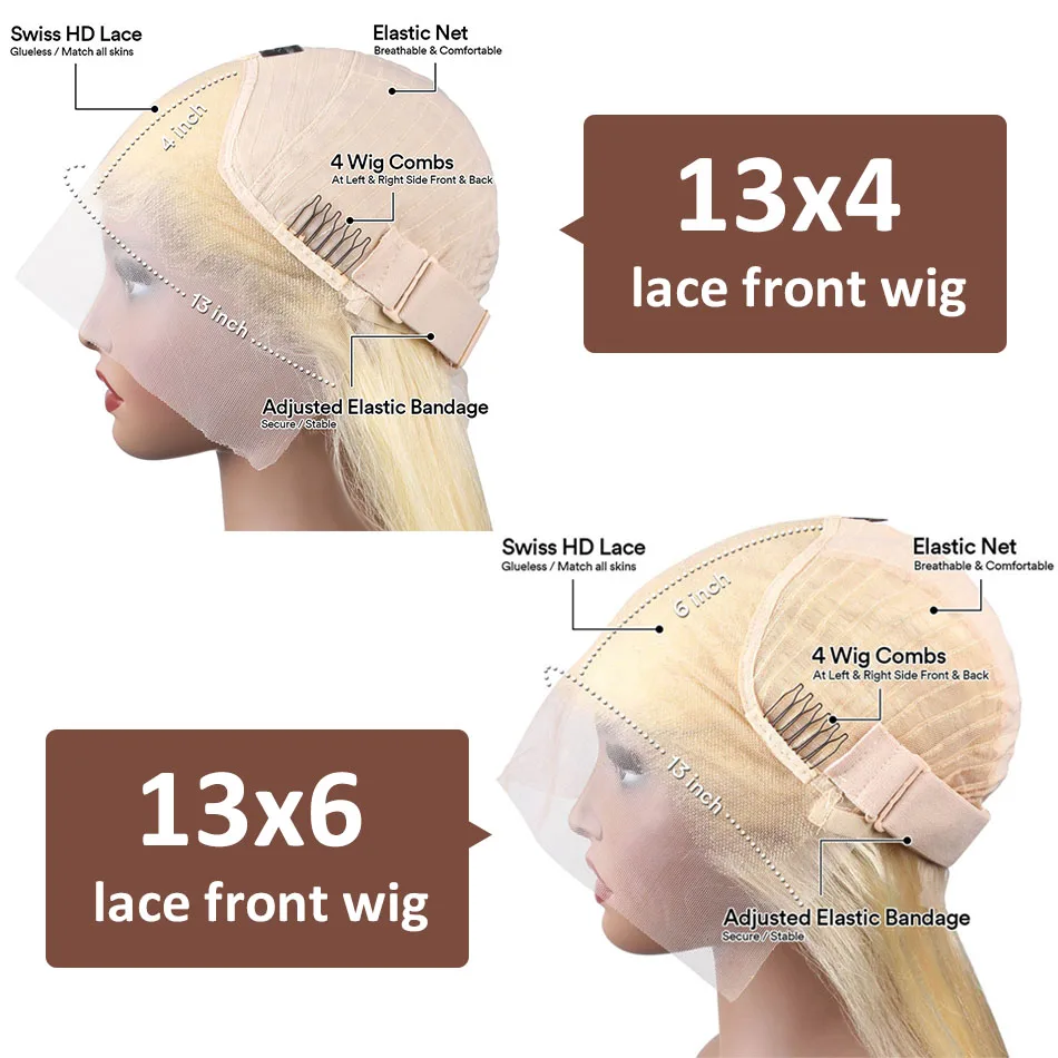 613 Hd Lace Frontal Wig 13X6 Blonde Curly Water Deep Wave Frontal Wig 13X4 Hd Lace Front Pre Plucked Human Hair Wigs 30 38 Inch - Image 6