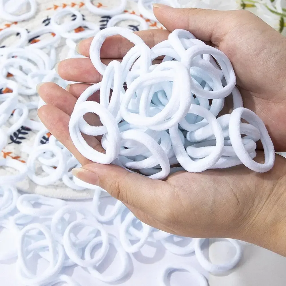 30-200pcs Hair Accessories for Women girl Basic Hair Bands Headband Hair Ropes Ties Ponytail Holder Simple and Fashionable Nylon - Image 5