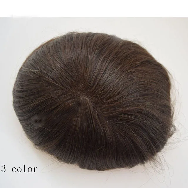 European Blonde Brown Black #4 Human Toupee 100% Human Hair Man Bald Wigs Undetectable Capillary Prosthesis Durable Fine Mono - Image 10