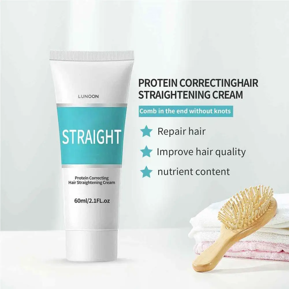 60ml Keratin Hair Straightening Cream Professional Damaged Treatment Faster Smoothing Curly Hair Care Protein Correction Cream - Image 3