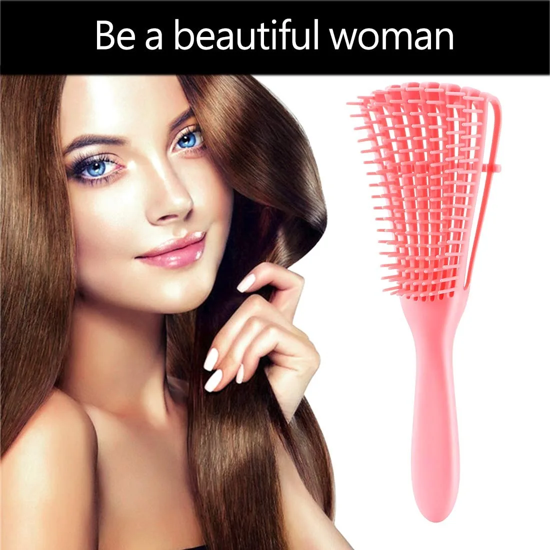 Hair Brush for Women's Afro America/African Hair Textured 3a to 4c Kinky Wavy/Curly/Coily/Wet/Dry/Oil/Thick/Long Hair - Image 2
