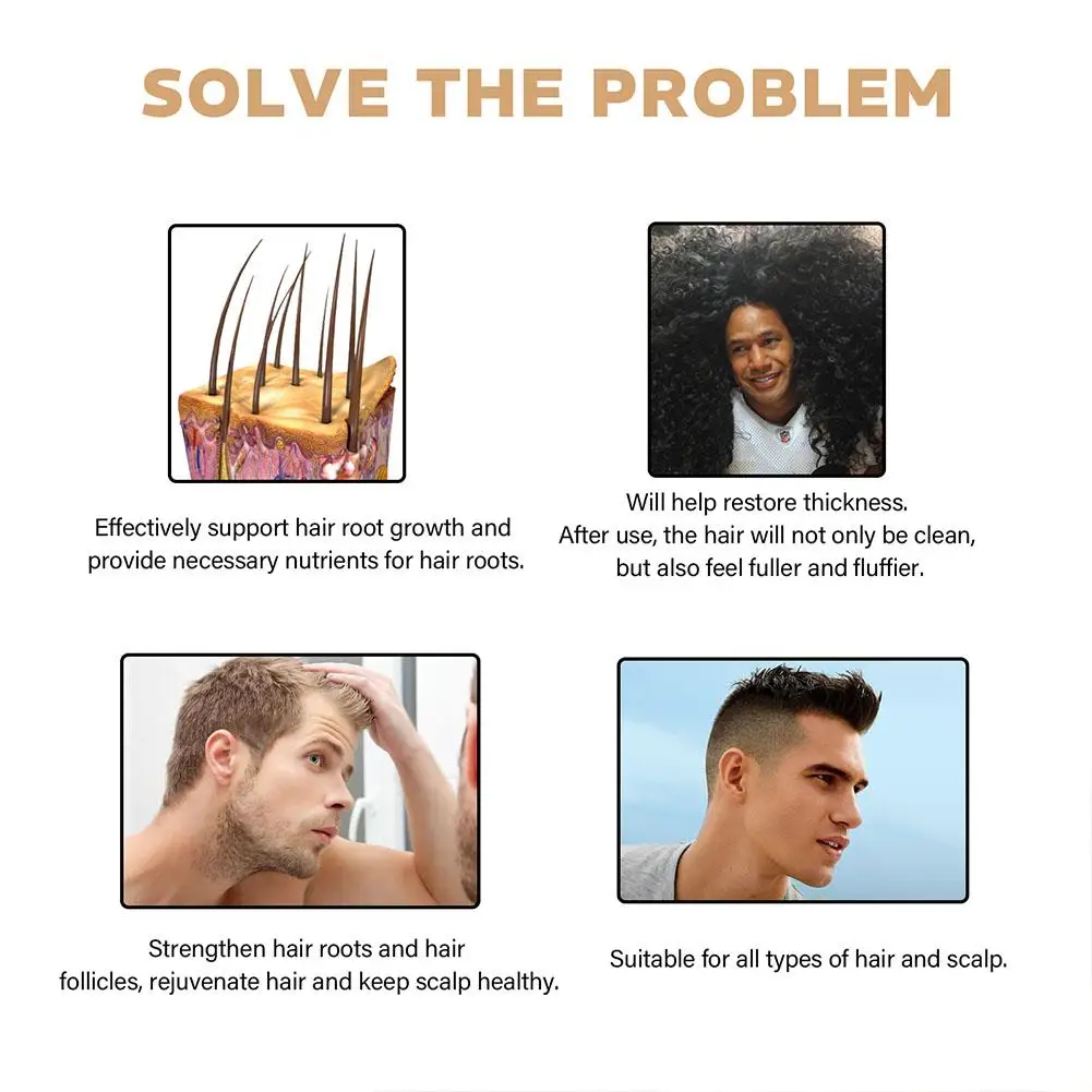 Hair Loss Treatment Shampoo Promotes Growth, Strengthens Roots, Repairs Scalp, Anti-Thinning & Moisturizing Thickening Hair Care - Image 4
