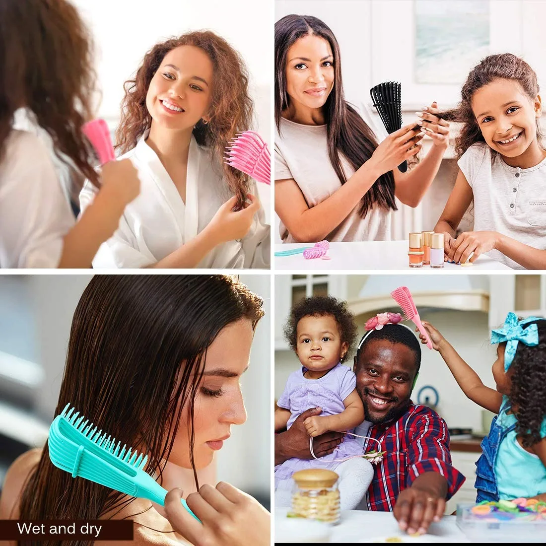 Hair Brush for Women's Afro America/African Hair Textured 3a to 4c Kinky Wavy/Curly/Coily/Wet/Dry/Oil/Thick/Long Hair - Image 6