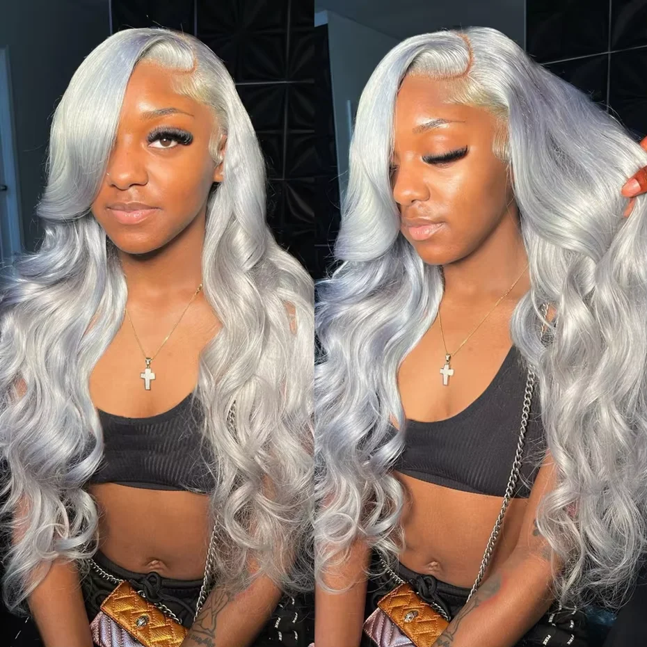 13x6 Teal Ocean Blue Lace Front Wig Human Hair Body Wave 613 Blonde Lace Frontal Wig Preplucked Mint Green Color Human Hair Wigs - Image 11