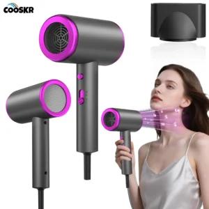 Hair Dryer 1600W Quick Dry Hot and Cold Air Functionality Thermostatic Styling Tool for Smooth Hair Negative Lons Home Travel