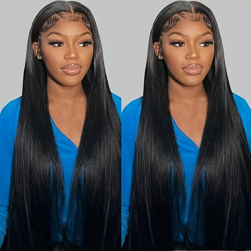Brazilian Straight Human Hair Bundles Virgin Human Hair Can Be Dyed Can Be Bleached Double Weft Unprocessed Straight Extensions Natural Black Color For Women - Image 2