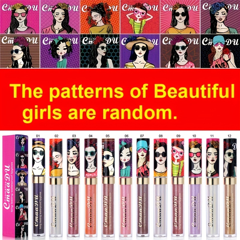 11 Color Long Lasting Waterproof Lip Gloss, Metallic Shimmer Glitter Finish Lipstick for Valentine's Day Gifts and Music Festival - Image 5