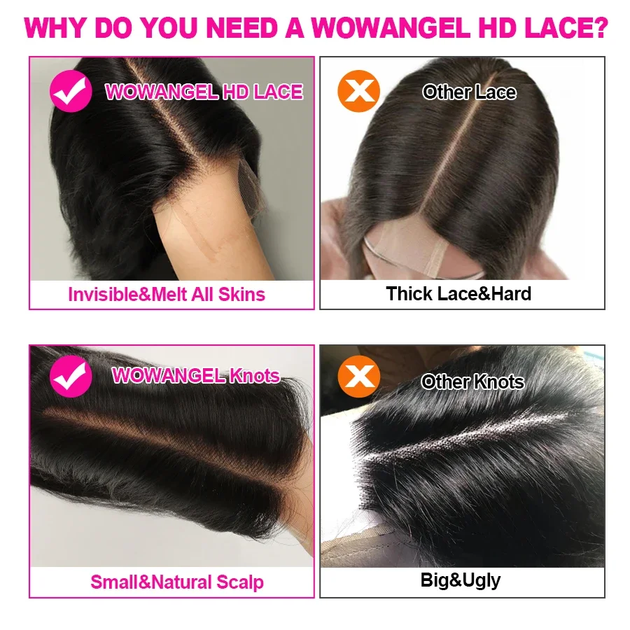 2x6 HD Lace Closure Only Body Wave Human Hair Pre Plucked Skinlike Deep Parting Kim K Closure Invisible Swiss Lace Remy Hair - Image 4