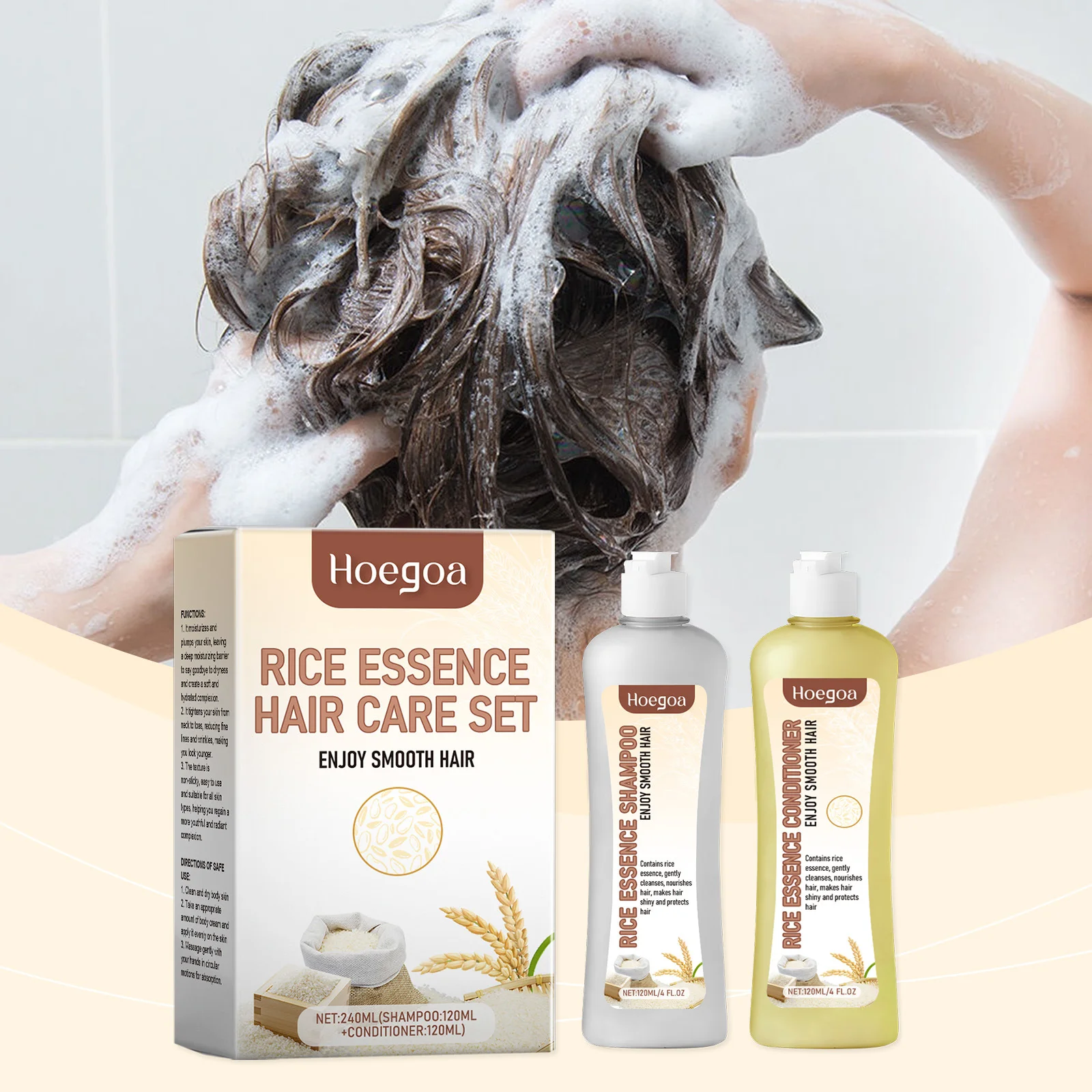 Hair Growth Shampoo Conditioner Set Repairing Strengthen Root Deep Nourish Anti Frizzy Dry Hair Oil Control Smoothing Hair Care - Image 4