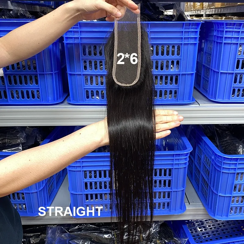 Hd Lace Closure 2x6 Lace Human Hair Closure for Women 20 Inch 100% Unprocessed Remy Pre Plucked with Baby Hair Natural Color - Image 9