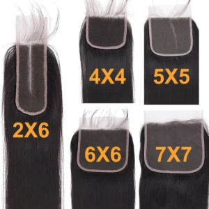 6×6 7×7 Lace Closure 100% Human Hair 10”-22” HD Lace Closure Remy Hair Transparent Lace Hair Closure HairUGo