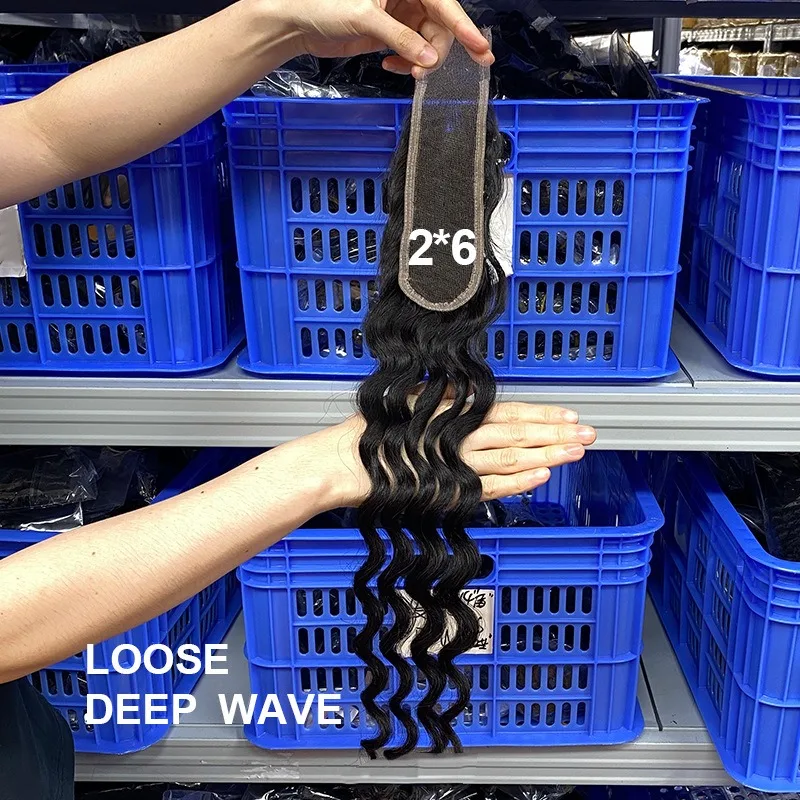Hd Lace Closure 2x6 Lace Human Hair Closure for Women 20 Inch 100% Unprocessed Remy Pre Plucked with Baby Hair Natural Color - Image 7