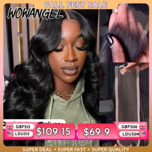 2×6 HD Lace Closure Only Body Wave Human Hair Pre Plucked Skinlike Deep Parting Kim K Closure Invisible Swiss Lace Remy Hair
