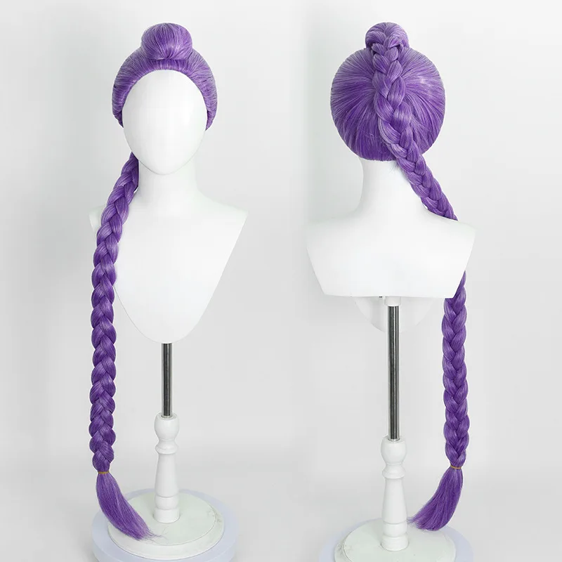 Movie Kpop Anime Cosplay Wigs Purple Black Red Long Hair Heat Resistant Synthetic Wigs Carnival Props - Image 2
