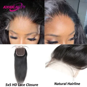 4×4 HD Lace Closure Human Hair 2×6 5×5 6×6 7×7 Lace Closure Virgin Human Hair Straight 13×4 13×6 HD Transparent Lace Frontal